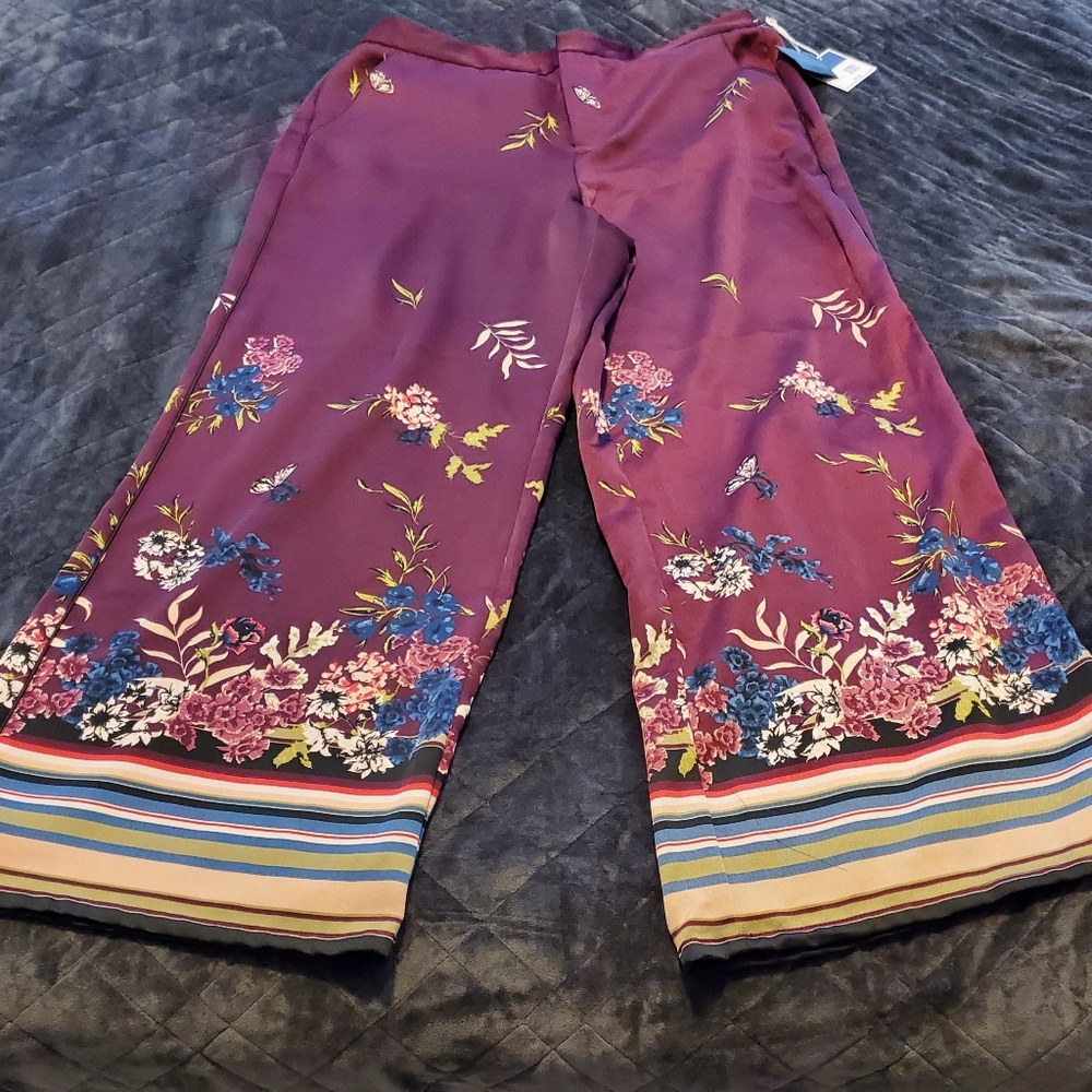 KAARI Blue Wide-Leg Pants with Piping (12)